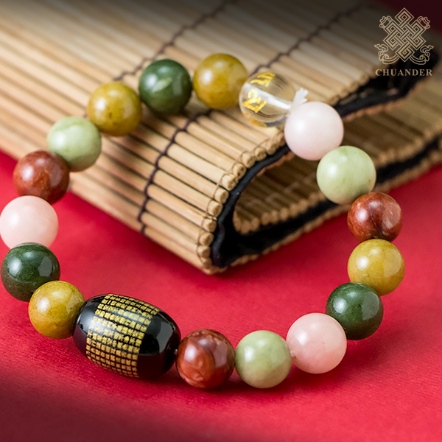 手珠-昆明玉10mm+心經筒珠