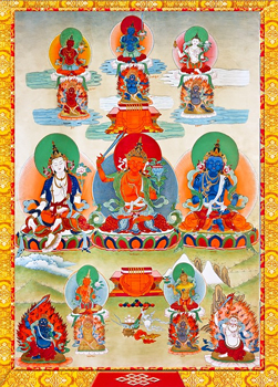 5"x7"法照-八大菩薩與四明王-BSG01