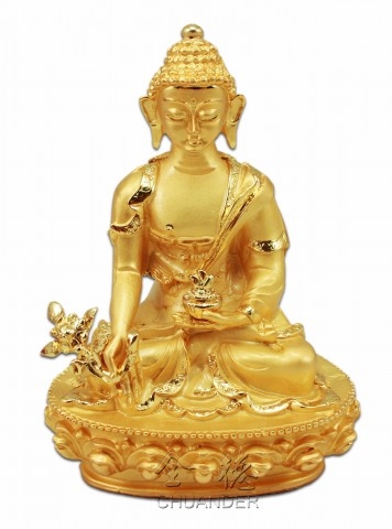 小佛像-新-藥師佛-鍍K金-可裝臟