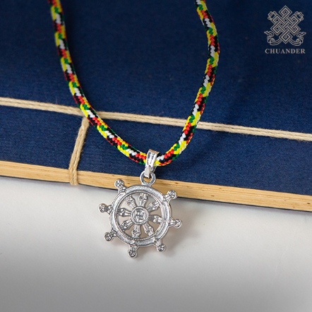 項墜-法輪-銅鍍白金