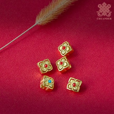 配件-十字杵含框-銅鍍磨砂金