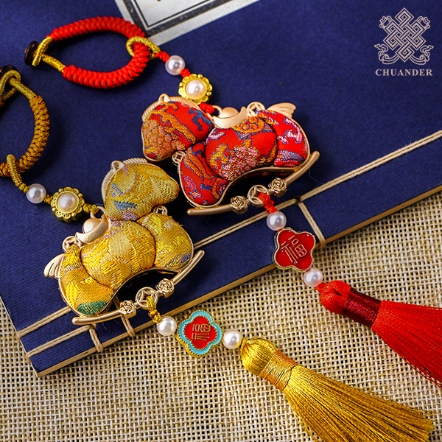 流蘇繩編掛飾-馬上有錢（共五色）