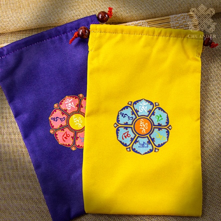 唸珠袋縮口-六字雙面（共二色）