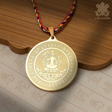 項鍊-準提鏡-背式-金色