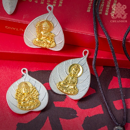 項鍊-八大菩薩-白黃銅菩提葉（共八款）