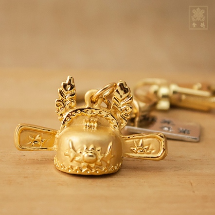 鑰匙圈-狀元帽-鍍金