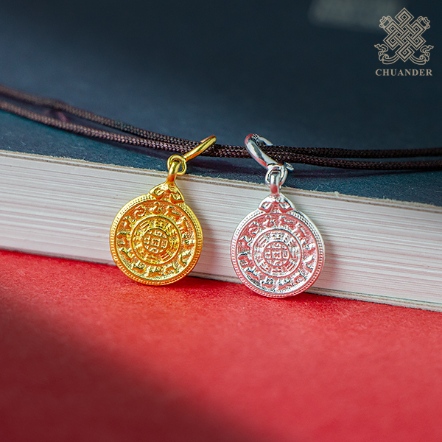 吊墜-純銀-九宮八卦+時輪（共二色）