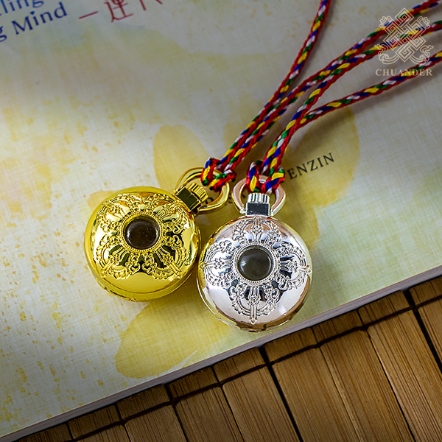 項鍊-嘎嗚盒-十字杵+時輪-圓形-鋅合金（共二色）