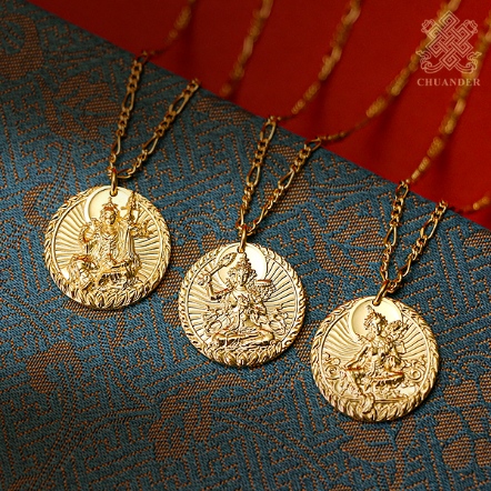 項墜-925純銀鍍金佛牌-2cm（共五款）