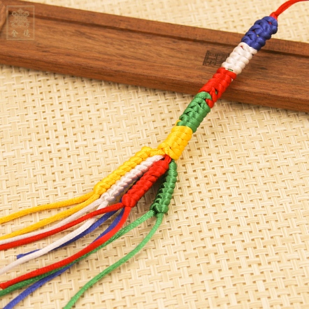 吊飾-五色長條金剛結