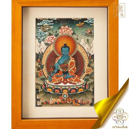 【瑪嘉唐卡】裱框-藥師佛-藝術紙（共二款）