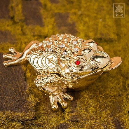 吉祥擺飾-招財金蟾蜍寶盒