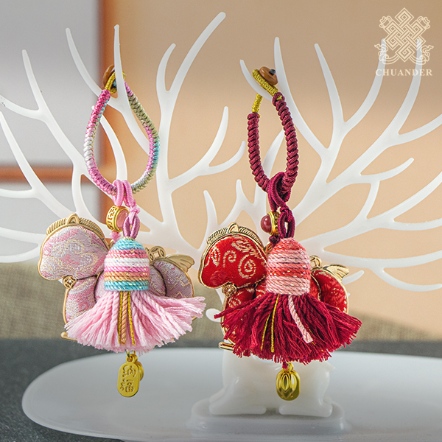 短流蘇繩編掛飾-馬上有錢（共四色）