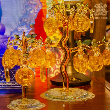 水晶銅錢發財樹（共二款）