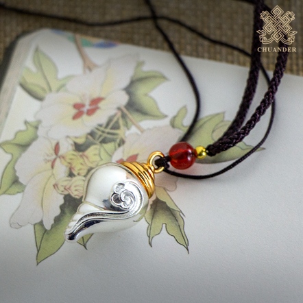 項鍊-海螺-鍍金銀雙色-可裝臟