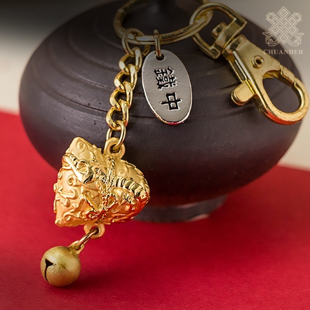 鑰匙圈-鐵粽-鍍金