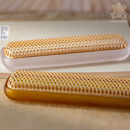 8寸臥香爐-古法琉璃-合金網狀上蓋（共二色）