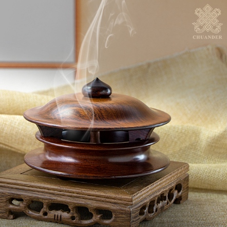 2H寶蓋香爐-大葉紫檀
