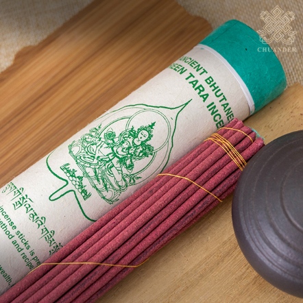 6寸5不丹頂級綠度母臥香