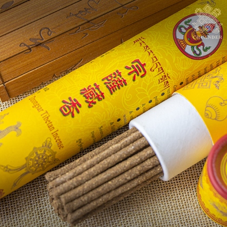 【德格宗薩其美藏醫院】7寸宗薩藏香（黃筒）