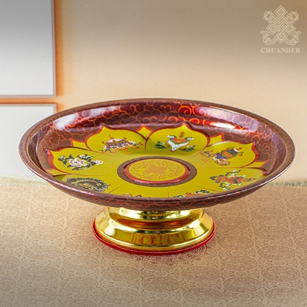 供盤-八吉祥彩繪-馬口鐵（共三款）