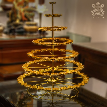 108朵七層圓型蓮花燭台架