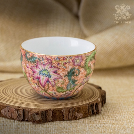 供水杯-花開盛世-琺瑯彩杯