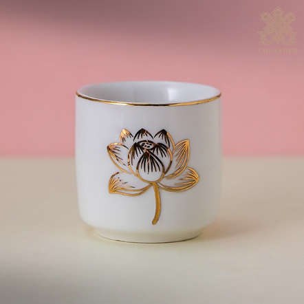 供水杯-小-描金蓮花-直筒型
