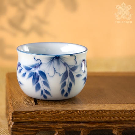 供水杯-青瓷手繪花蔓草