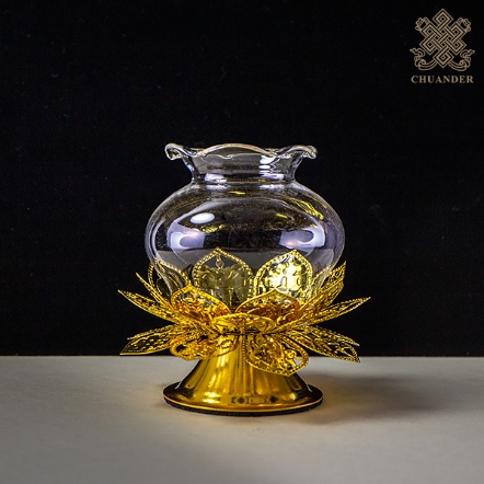 燭台-鏤空八吉祥-燈座+防風罩