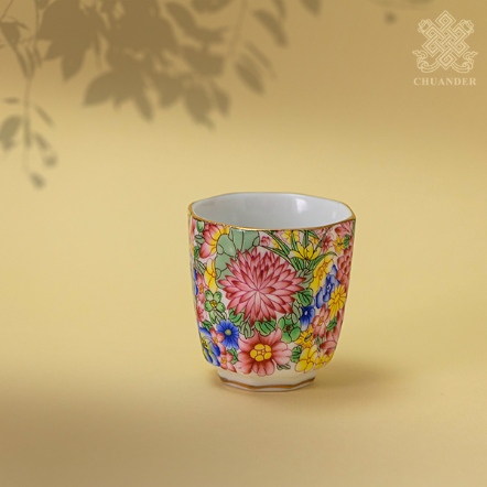 供水杯-八角杯-繁花似錦