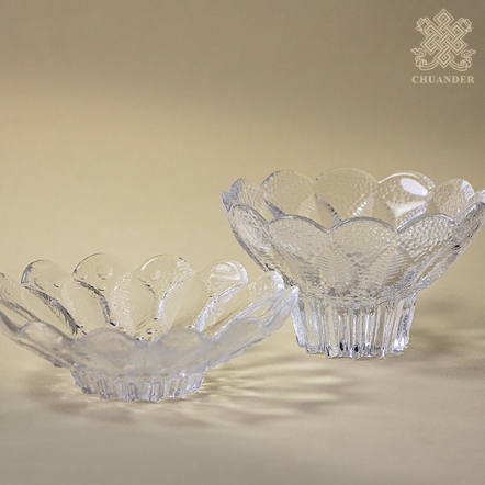 供碗-葉子露珠-水晶玻璃（共二款）
