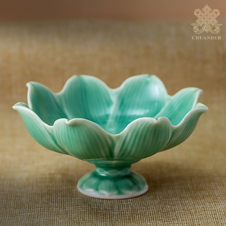 果盤-蓮花紋理-青瓷（共二款）