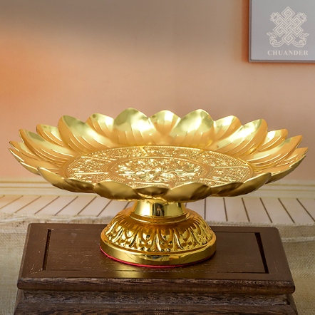 供盤-八吉祥蓮花-合金鍍金（共六款）