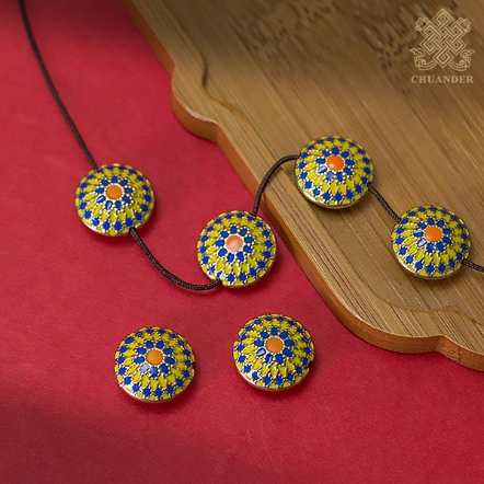 配件-景泰藍-小菊-扁圓