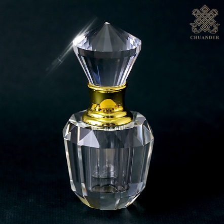 香水瓶-水晶圓柱形-鑽石頭切面-3ml