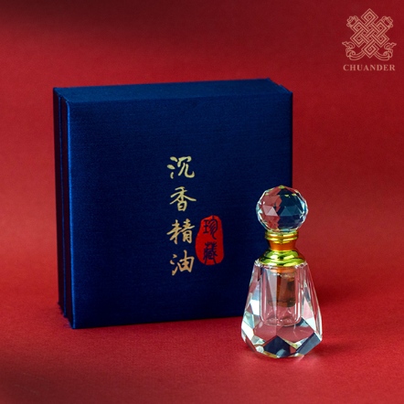 天然越南惠安沉香精油-水晶玻璃瓶裝