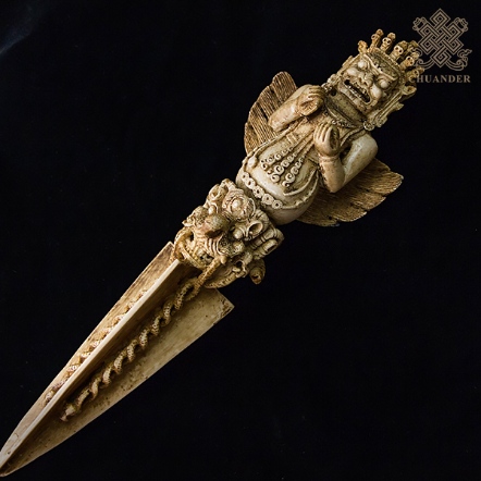 普巴金剛杵32cm-牛骨雕件