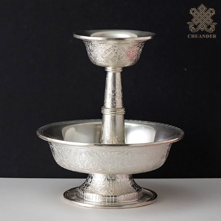 護法杯-平紋精刻八吉祥-純銀（共三款）