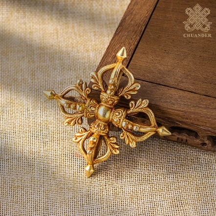 五鈷十字杵9cm-銅