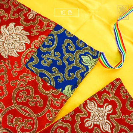 包經布-西藏花-90x90cm-紅色