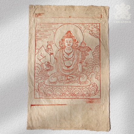 德格印經院拓印地藏菩薩像