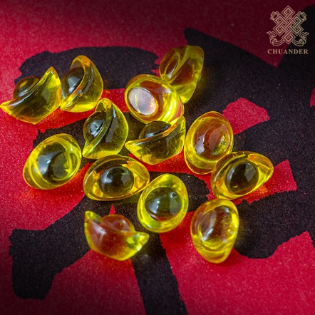 迷你小元寶-黃琉璃-30入