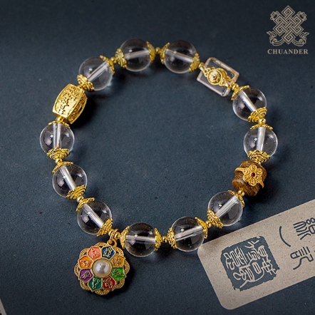 手串-白晶10mm+配飾