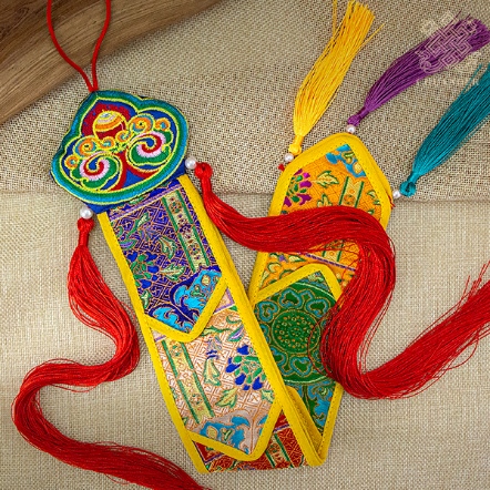 手鼓飄帶-繡花蓮花布（隨機出貨）