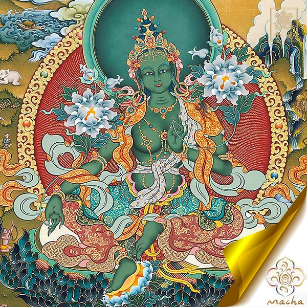 綠度母,瑪嘉,瑪嘉唐卡,圖登顛巴