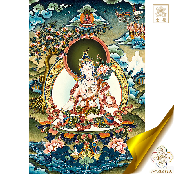 白度母,瑪嘉,瑪嘉唐卡,圖登顛巴