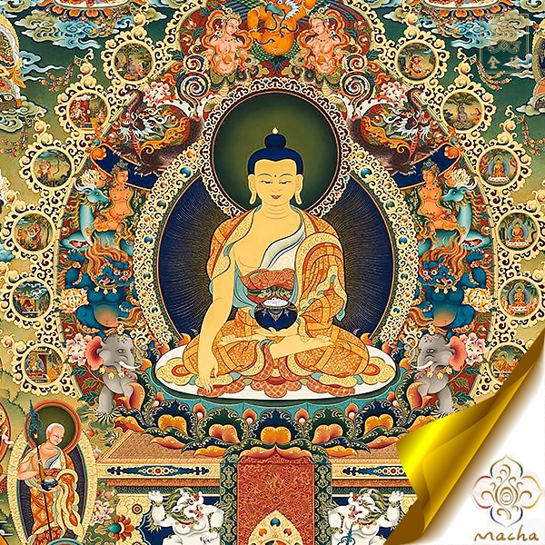 世尊聖眾圖,釋迦佛,瑪嘉,瑪嘉唐卡,圖登顛巴