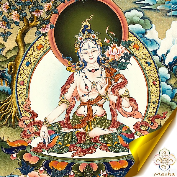 白度母,瑪嘉,瑪嘉唐卡,圖登顛巴