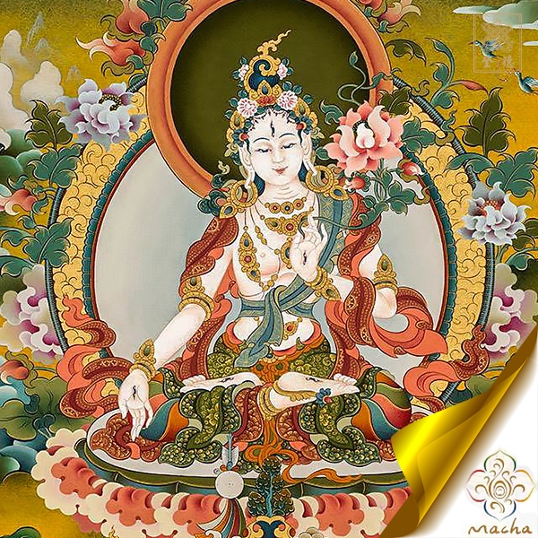 白度母,瑪嘉,瑪嘉唐卡,圖登顛巴